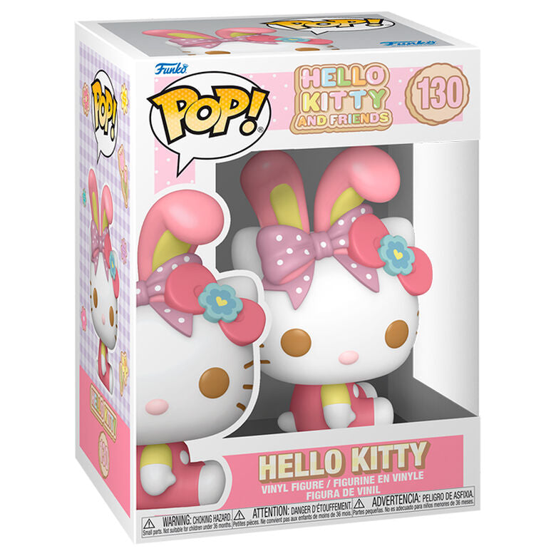 Figura Funko POP! de Hello Kitty rosa con lazo de lunares y orejas de conejo - 2