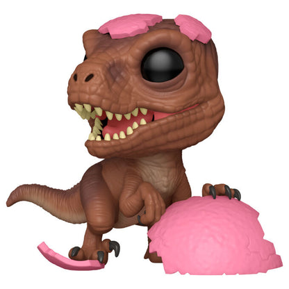 Figura Funko POP! de raptor de Jurassic World con detalles rosas