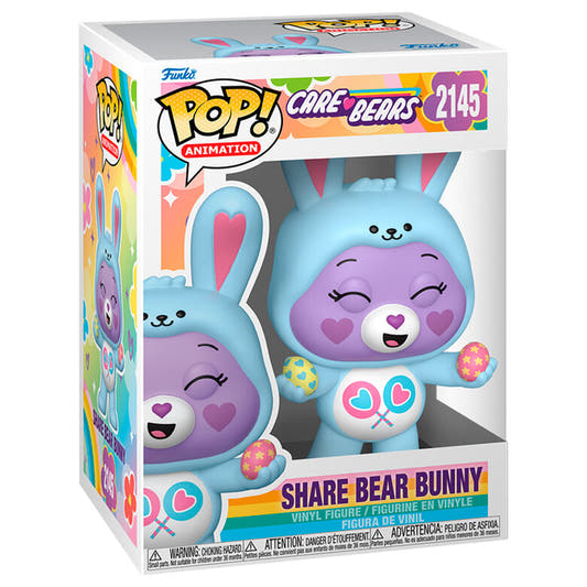 Figura Funko POP! Share Bear Bunny azul con orejas de conejo y corazones - 2