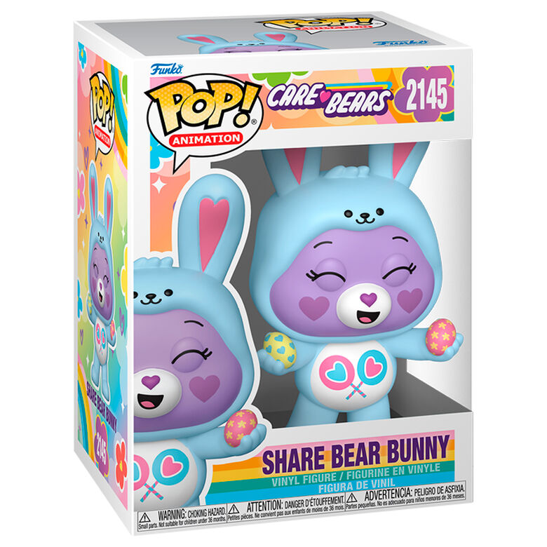 Figura Funko POP! Share Bear Bunny azul con orejas de conejo y corazones - 2