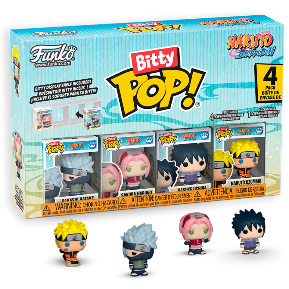 Pack de 4 figuras FUNKO Bitty Pop! de Naruto Shippuden - 4