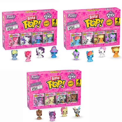 Pack surtido de 4 figuras FUNKO Bitty POP! de My Little Pony en estuches acrílicos