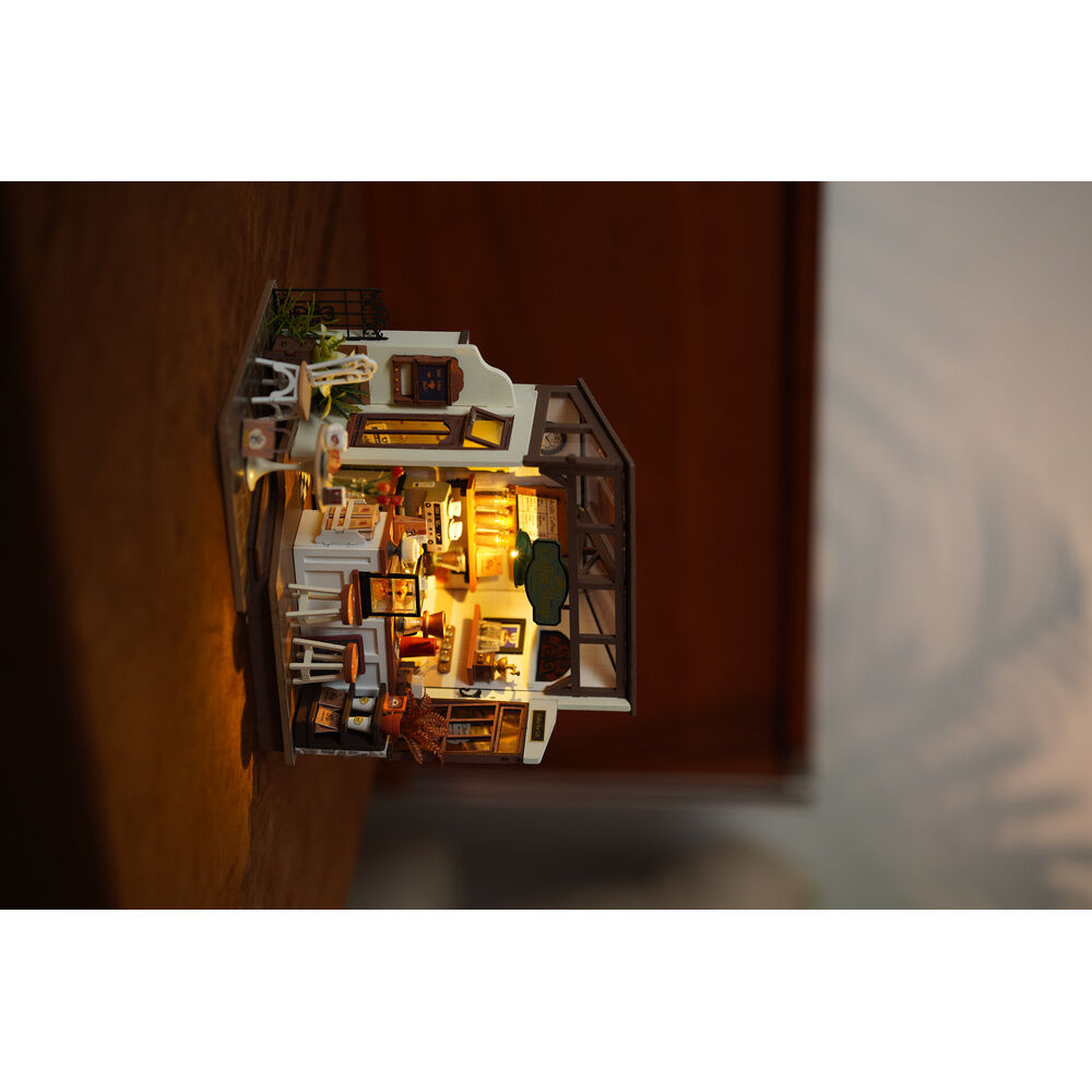 Maqueta DIY ROBOTIME de cafetería en miniatura - 3