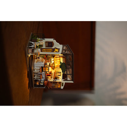 Maqueta DIY ROBOTIME de cafetería en miniatura - 3