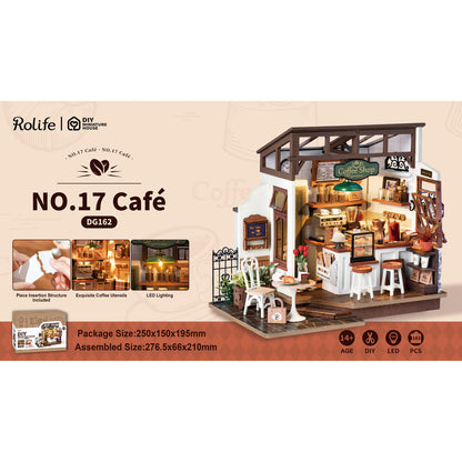 Maqueta DIY ROBOTIME de cafetería en miniatura - 5