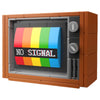 Televisión retro a color de bloques MADNESSTOYS con mensaje NO SIGNAL
