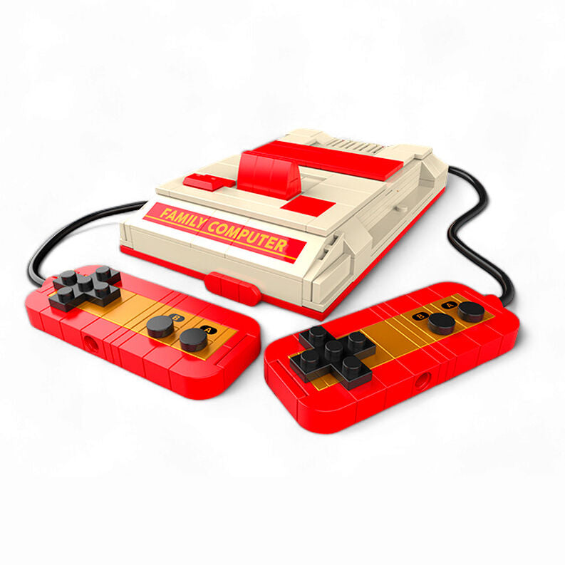 Kit de construcción MADNESSTOYS con consola retro y dos mandos