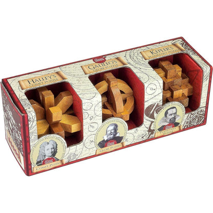 Set de tres rompecabezas de habilidad de Halley, Galileo y Kepler