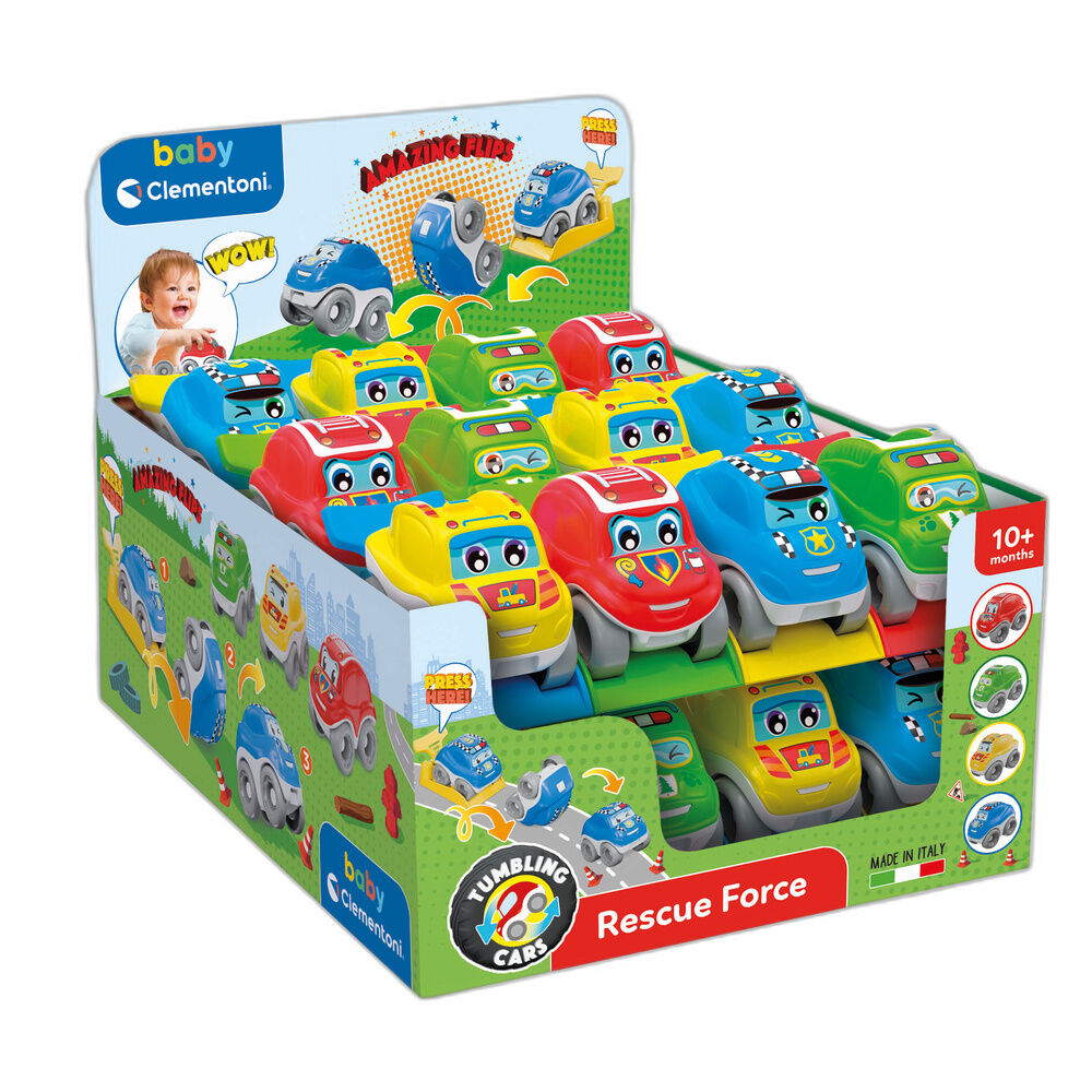 Coche de rescate Tumbling Cars Clementoni en surtido de colores