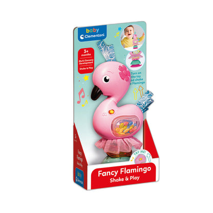 Sonajero musical Clementoni con forma de flamenco rosa
