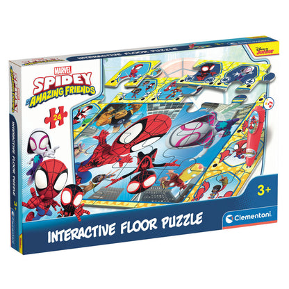 Puzzle interactivo de suelo Spidey Marvel de 24 piezas con bolígrafo