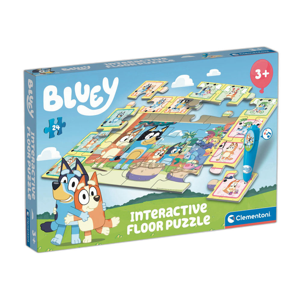Puzzle interactivo de suelo Bluey Clementoni de 24 piezas