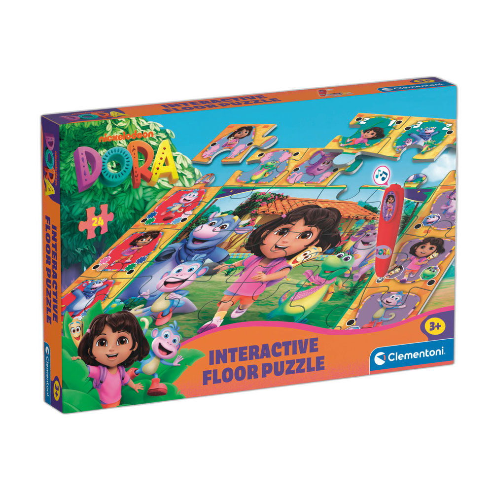 Puzzle interactivo de suelo de Dora la Exploradora de 24 piezas con bolígrafo