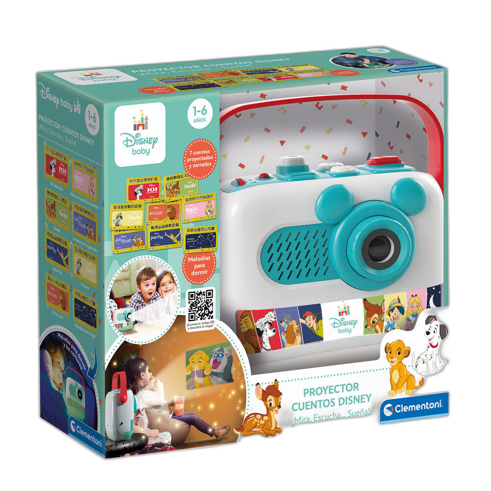 Proyector de cuentos Disney Clementoni Baby con diseño de cámara