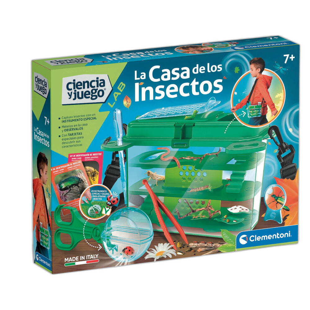 Kit Clementoni La Casa de los Insectos con caja de fauna y accesorios