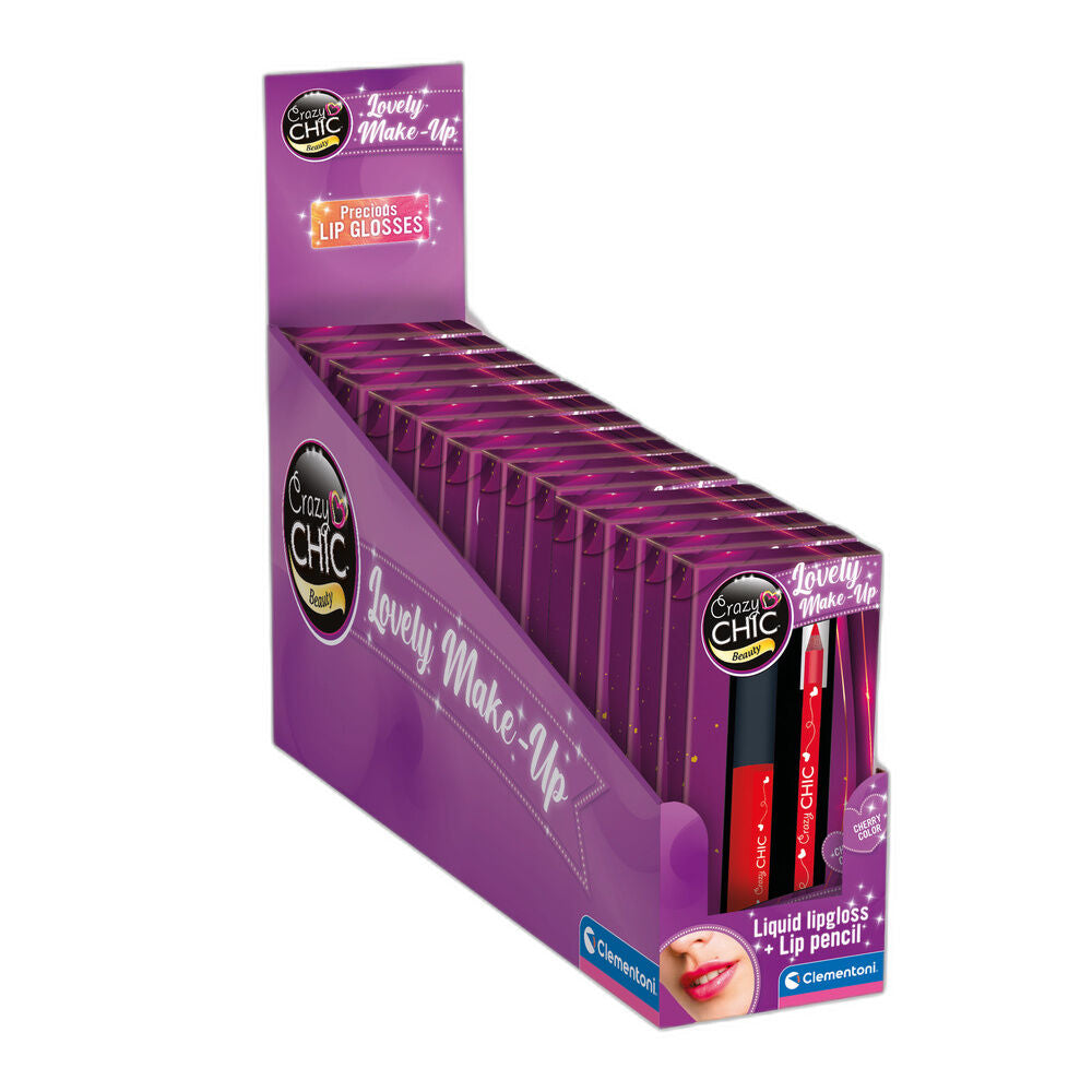 Set Clementoni Crazy Chic con brillo de labios y lápiz labial Cherry