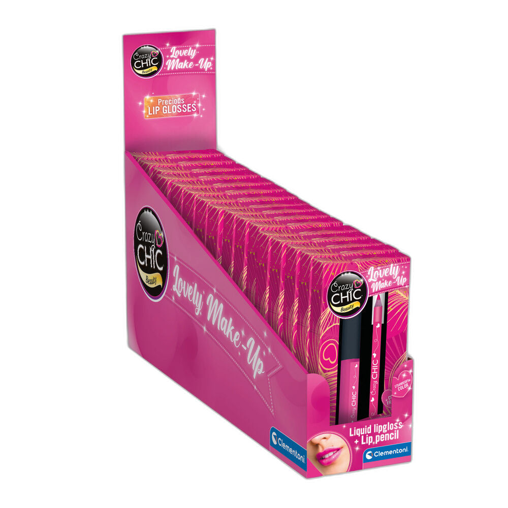 Set Clementoni Crazy Chic con brillo de labios líquido y lápiz labial