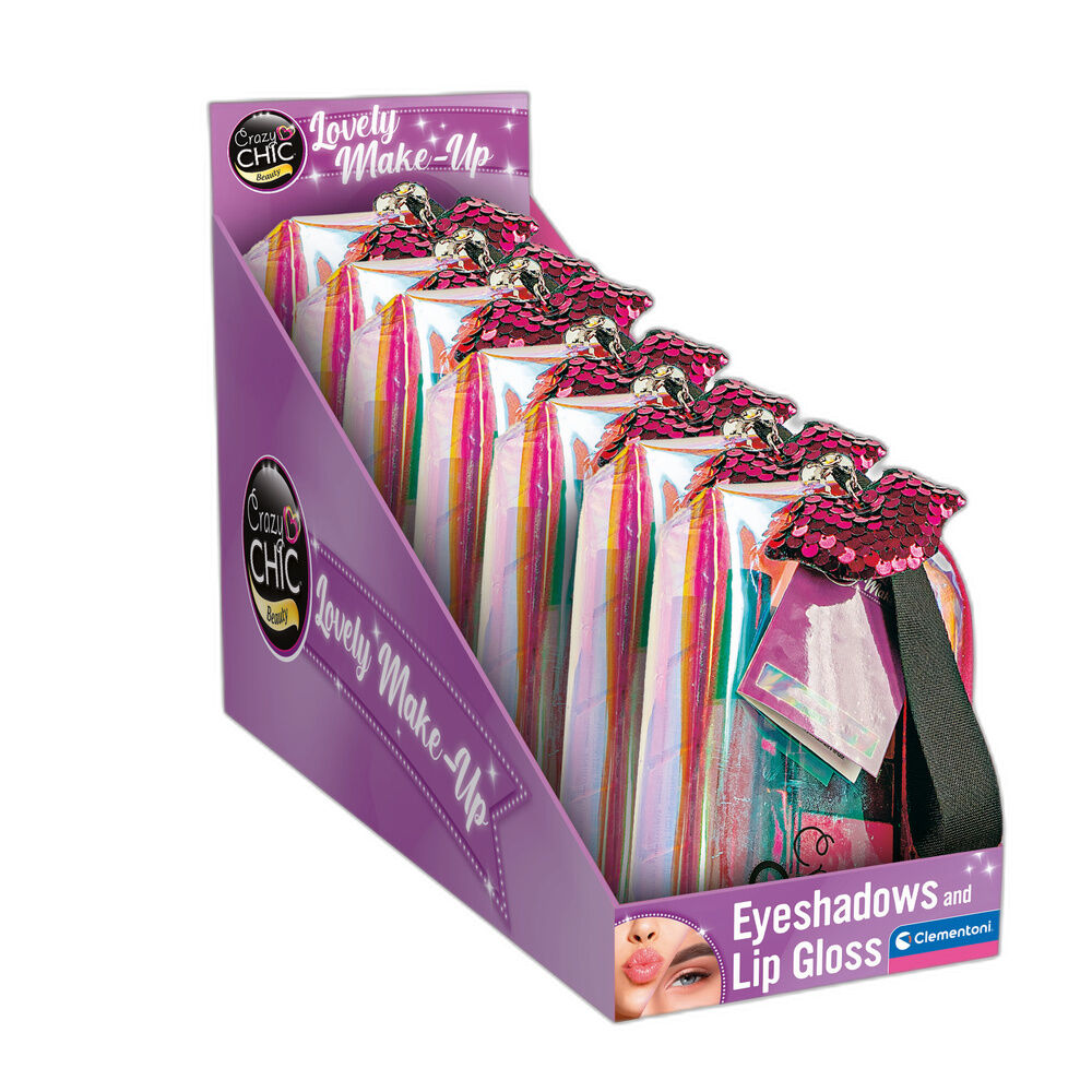 Estuche de maquillaje Kiss Crazy Chic de Clementoni con diseño brillante