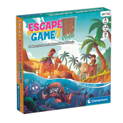 Caja del juego de mesa Clementoni Escape Game Wild