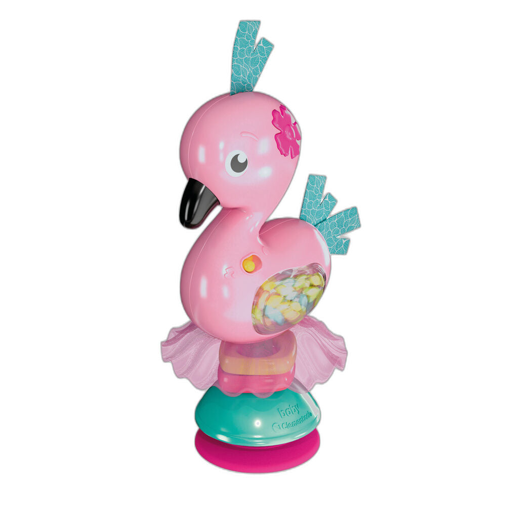 Sonajero musical Clementoni con forma de flamenco rosa - 2