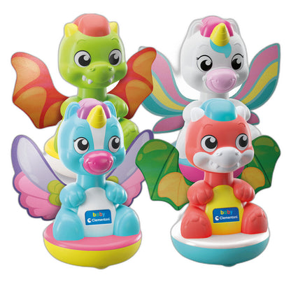 Peonza Baby Clementoni surtida de unicornio o dragón con alas de tela - 2