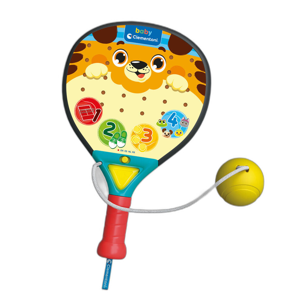 Pala de pádel interactiva Clementoni Baby con pelota amarilla - 2