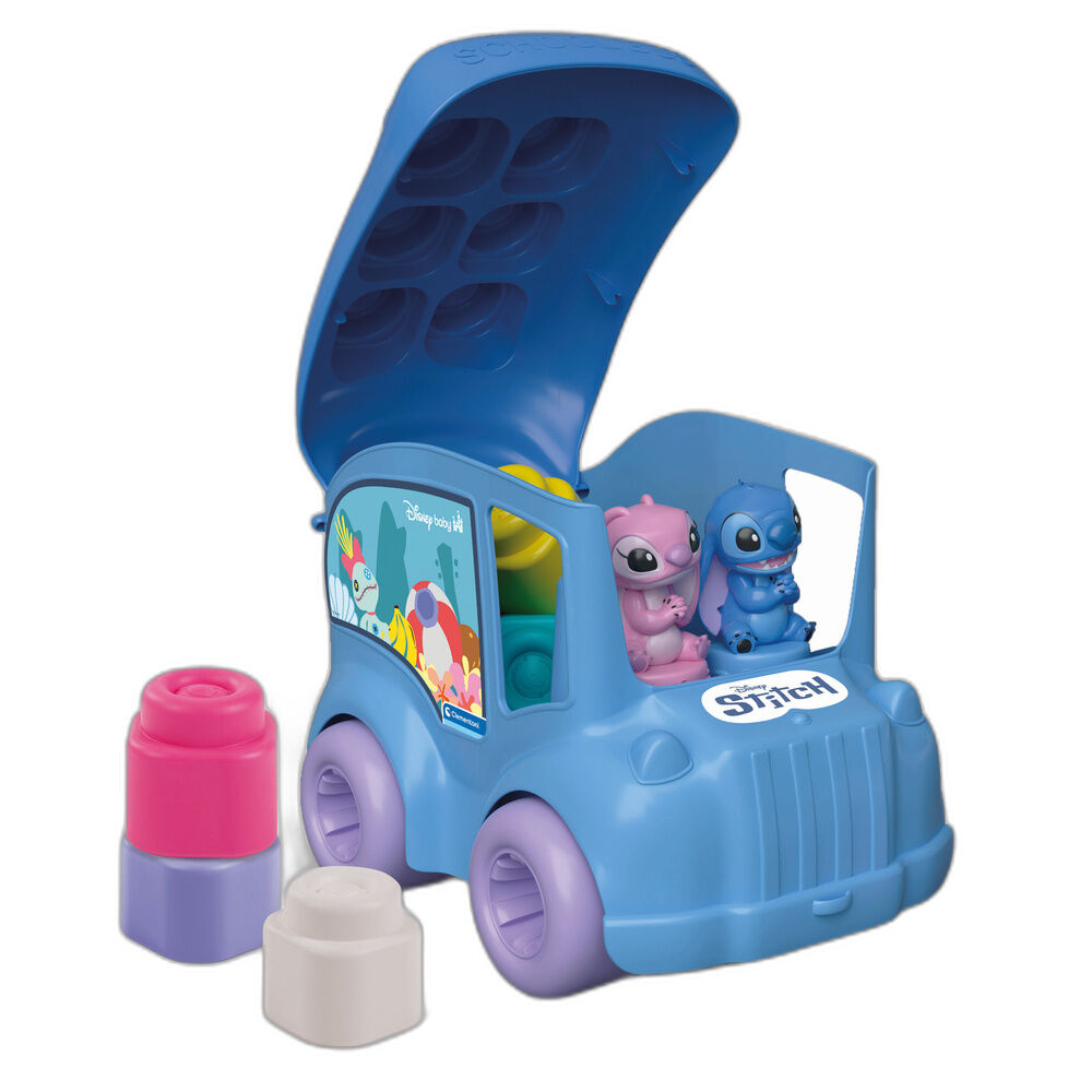 Bus de actividades azul de Stitch Disney con personajes Stitch y Angel - 2