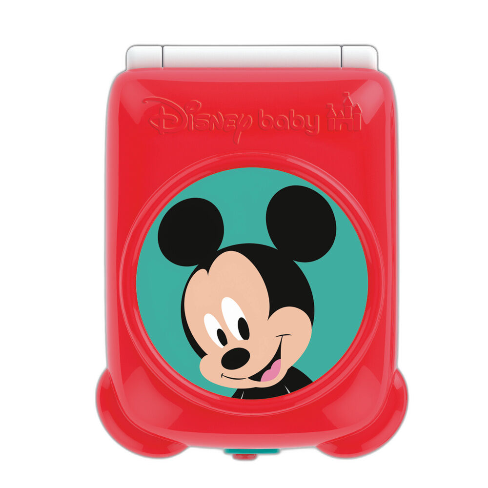Teléfono móvil plegable de juguete Mickey Disney con espejo y botones luminosos - 2