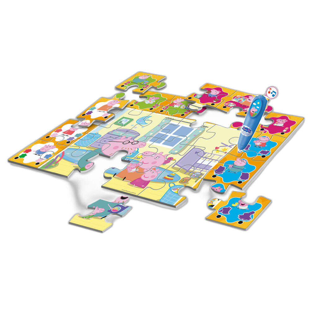 Puzzle interactivo de suelo Peppa Pig de 24 piezas con bolígrafo - 2