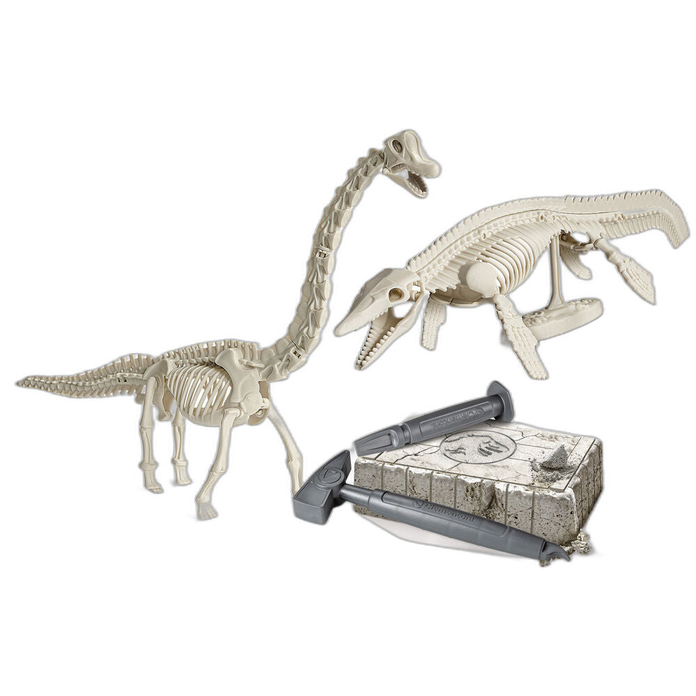 Kit de excavación Clementoni Jurassic World con esqueletos de Mosasauro y Braquiosaurio - 2