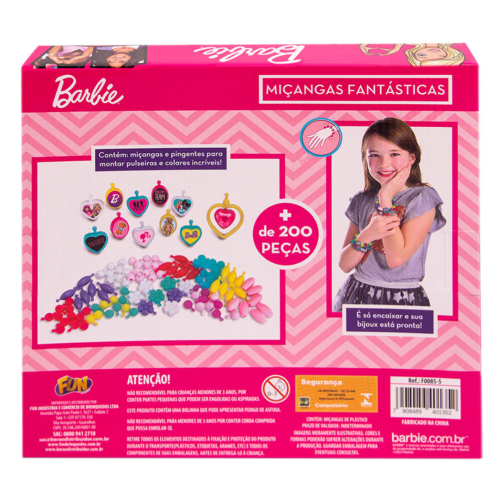 Set de joyería Barbie con cuentas de colores y colgantes - 2