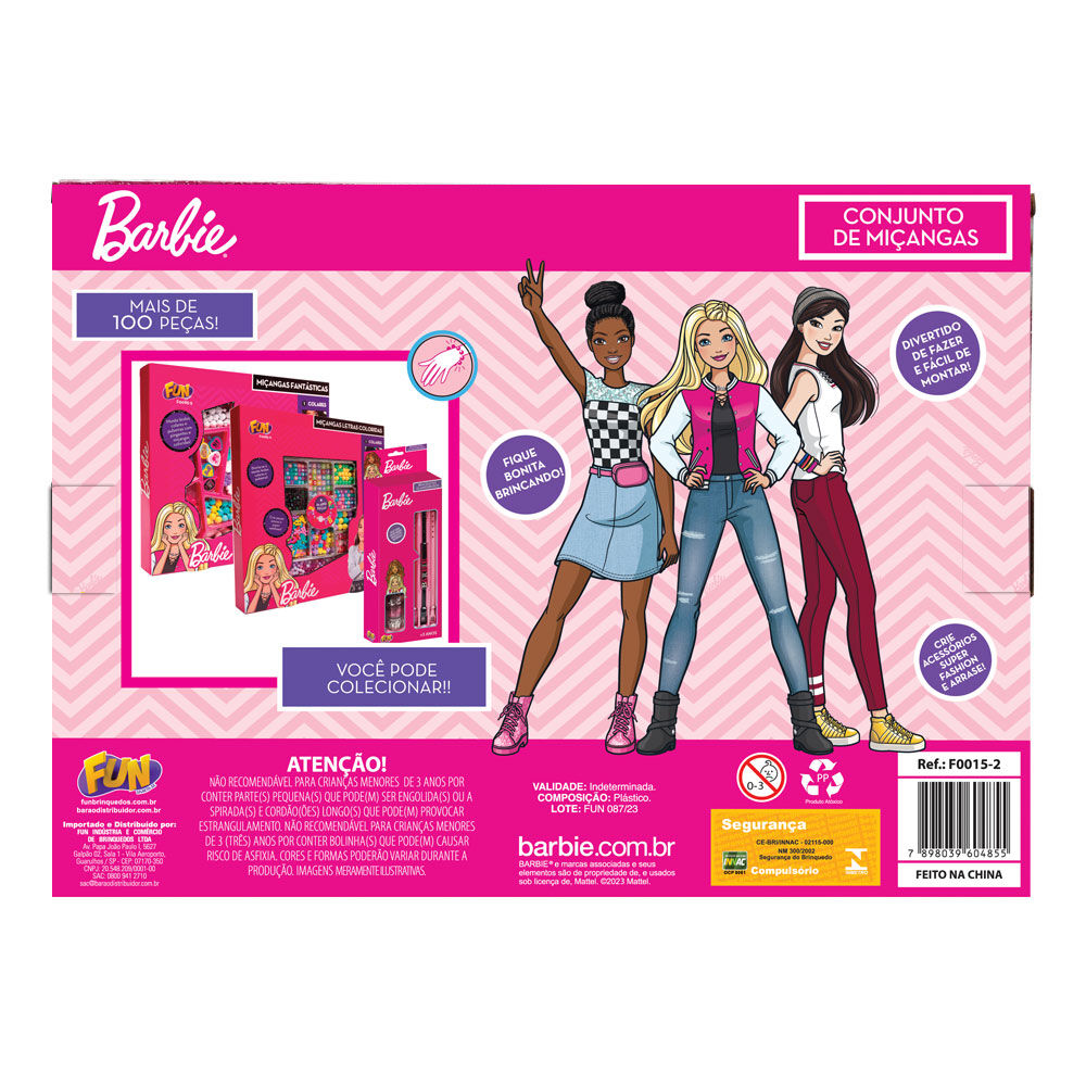 Set de joyería Barbie con cuentas de colores y cordones - 2