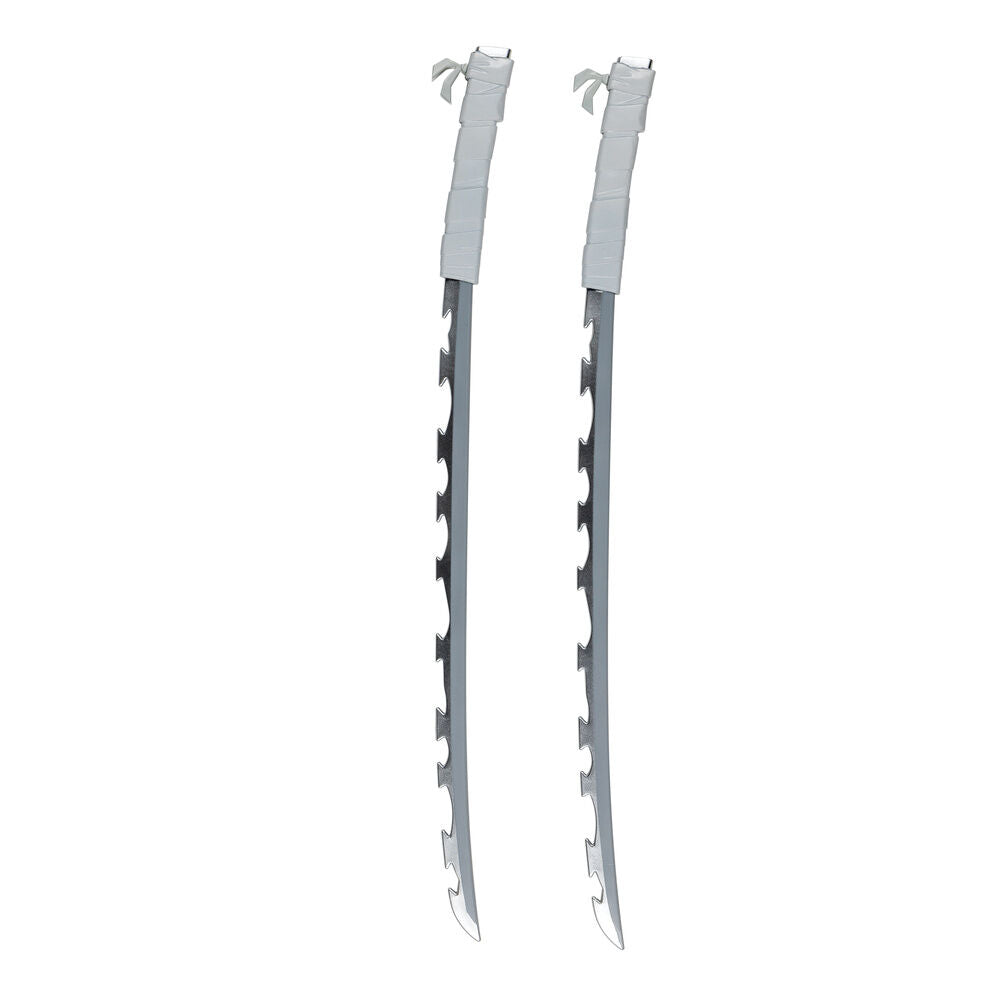 Set de dos espadas grises de Inosuke Hashibira de Demon Slayer
