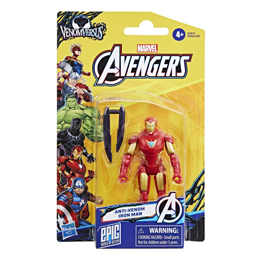 Figura articulada Iron Man Anti-Venom de Marvel con escudo venomizado