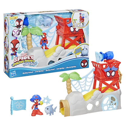 Set Isla Spidey de Hasbro con figuras de Spidey y Jeff
