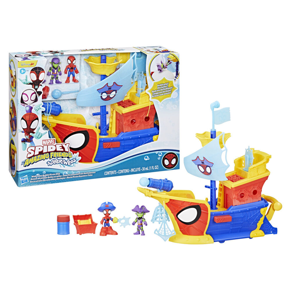 Barco pirata Marvel Spidey con figuras y accesorios