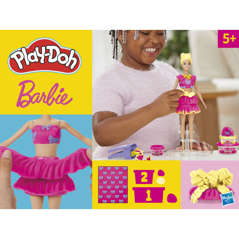 Set Barbie Play-Doh para crear vestidos y peinados