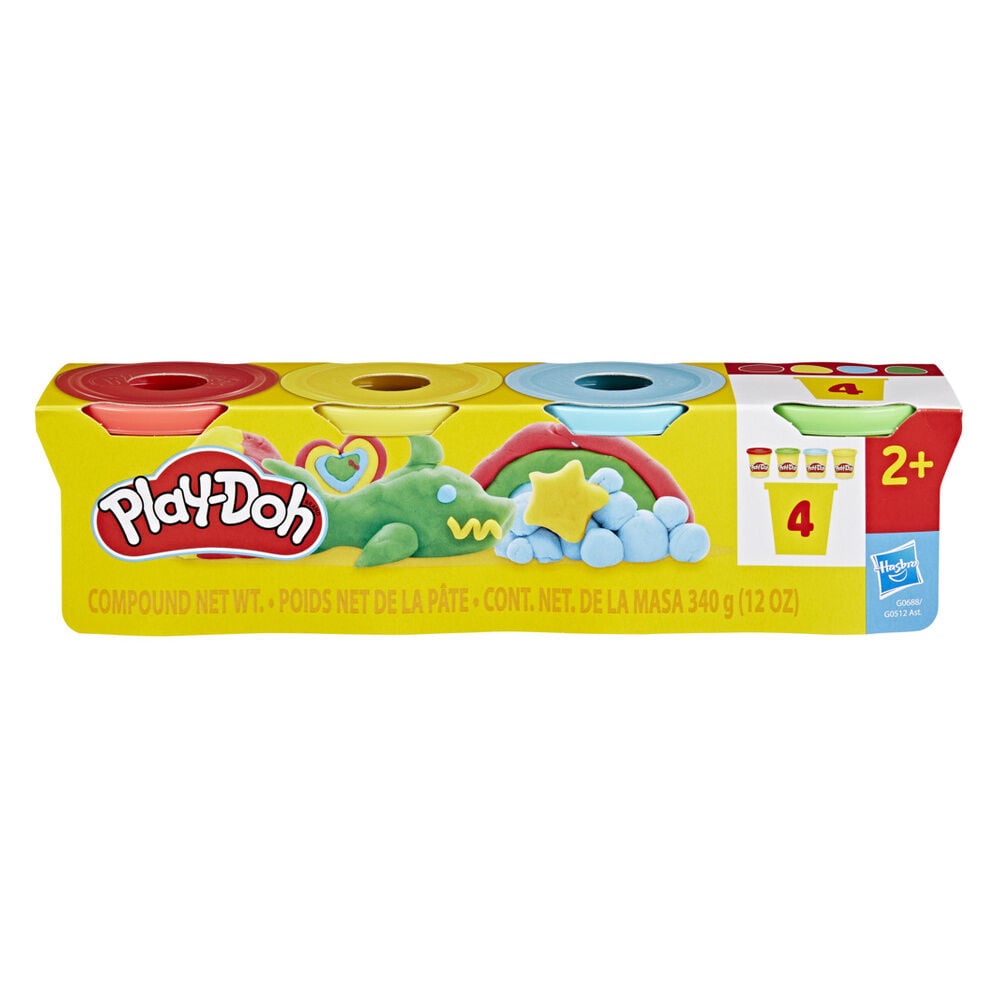 Set de cuatro botes de plastilina Play-Doh Classic en colores surtidos - 3