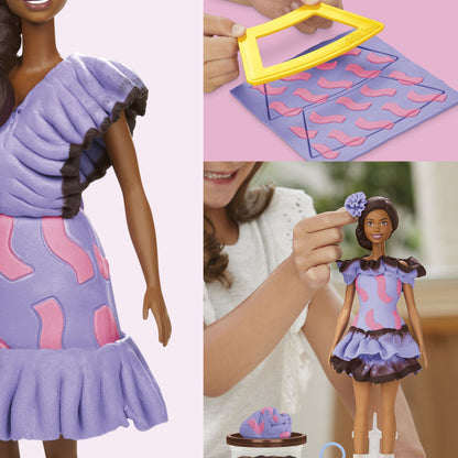 Set Volantes de Modista Barbie Play-Doh con muñeca, moldes y plastilina - 2