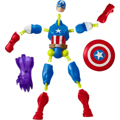 Figura articulada de Capitán América Marvel Mix Mashers de 12 cm - 4