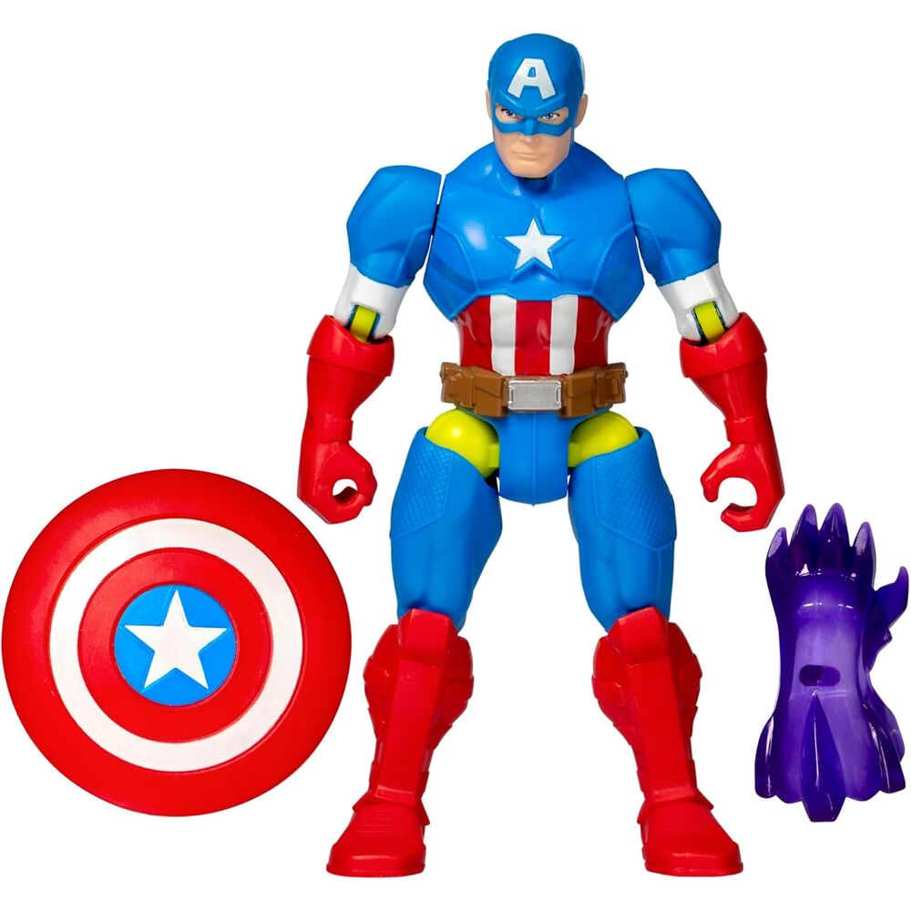 Figura articulada de Capitán América Marvel Mix Mashers de 12 cm - 3