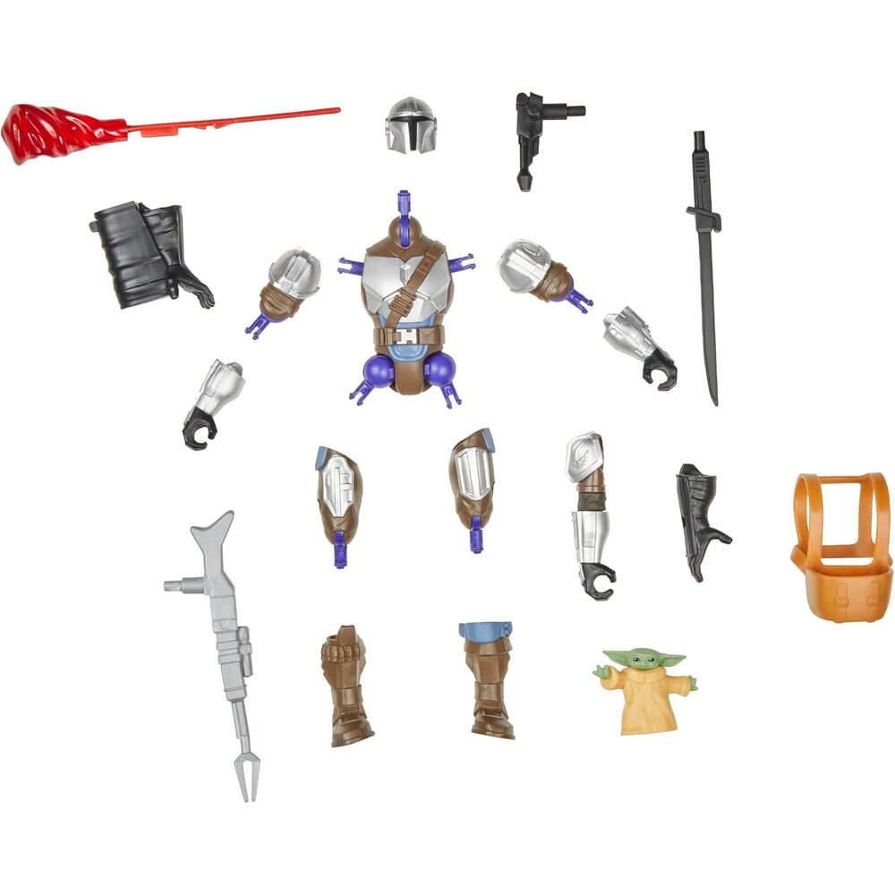 Figura Star Wars Mix Mashers de The Mandalorian y Grogu de 12 cm - 3