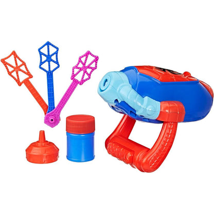 Lanza burbujas electrónico Spidey Marvel con tres varitas y solución - 4