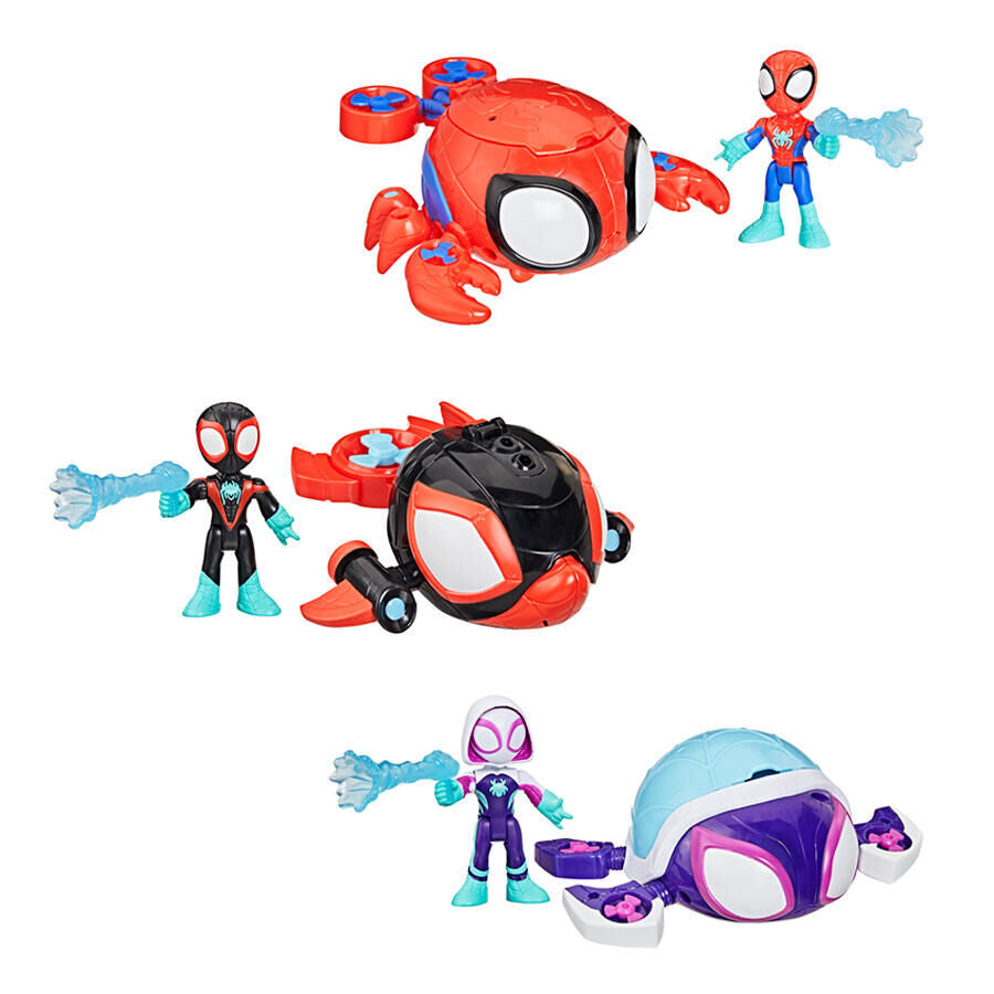 Vehículo marino de Spidey con figura articulada