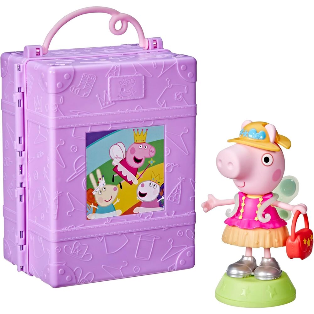 El armario de Peppa Pig con figura, accesorios y estuche rosa - 2