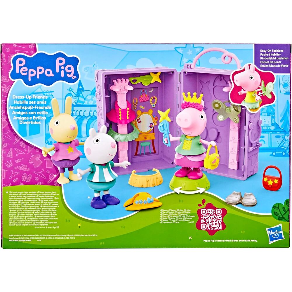 El armario de Peppa Pig con figura, accesorios y estuche rosa - 4