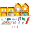 Casa de Peppa Pig abierta con figuras y accesorios