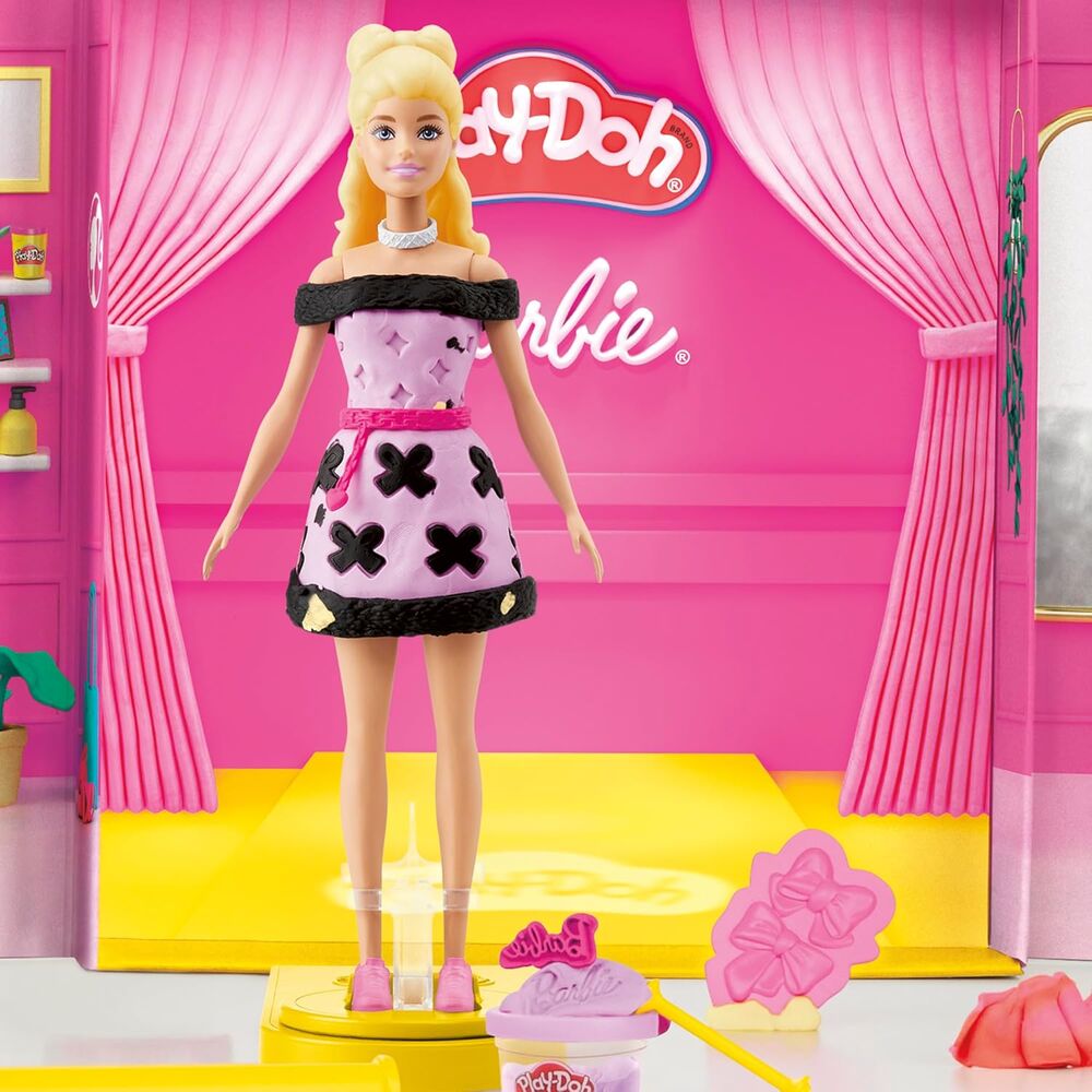 Set Barbie Play-Doh Desfile de Moda 2 en 1 con muñeca, plastilina y accesorios - 7
