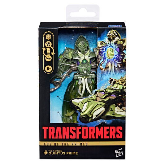 Figura Transformers Quintus Prime de 14 cm en caja