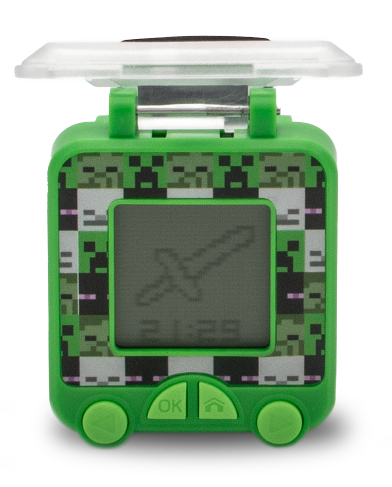 Reloj digital Minecraft verde con correa negra - 5
